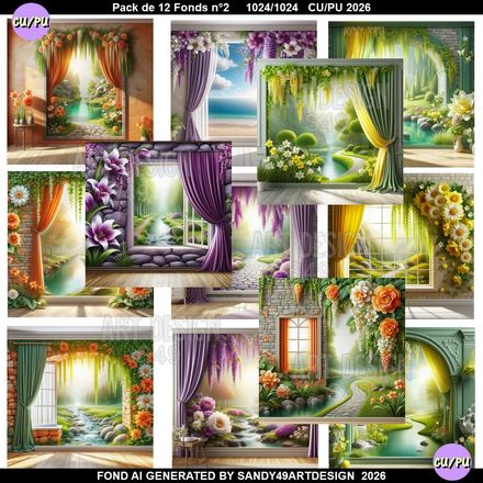 Pack 12 Fonds N°2  2026