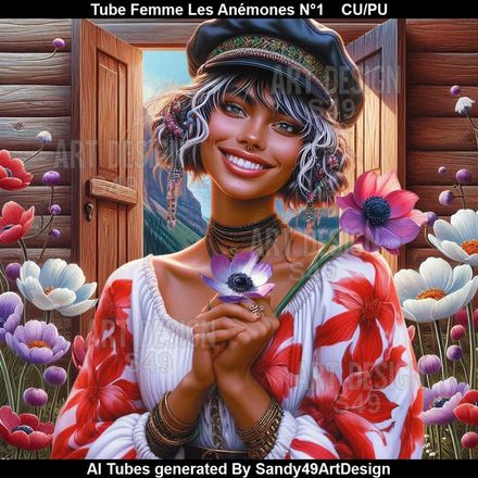 Tube Femme Les Anémones N°1