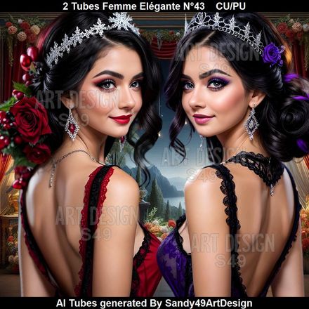 2 Tubes Femme Elégante N°43