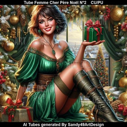 Tube Femme Cher Père Noël N°2