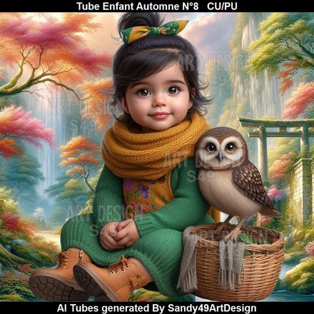 Tube Enfant Automne N°8