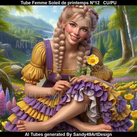 Tube Femme Soleil de printemps N°12