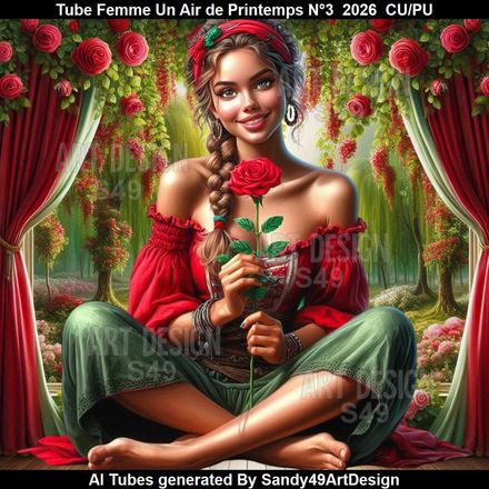 Tube Femme Un Air de Printemps N°3  2026