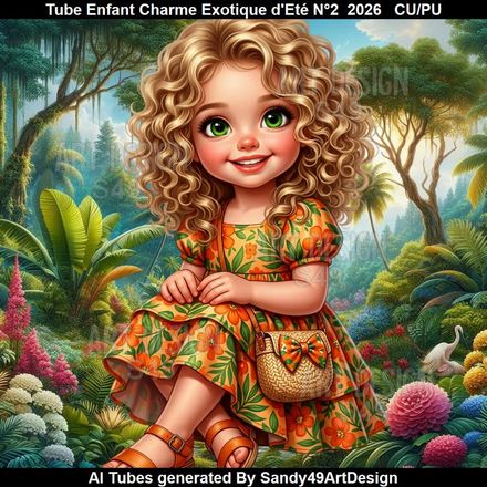 Tube Enfant Charme Exotique d'été N°2  2026