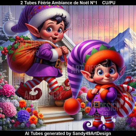 2 Tubes Féérie Ambiance de Noël N°1