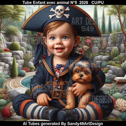 Tube Enfant avec animal N°5  2026
