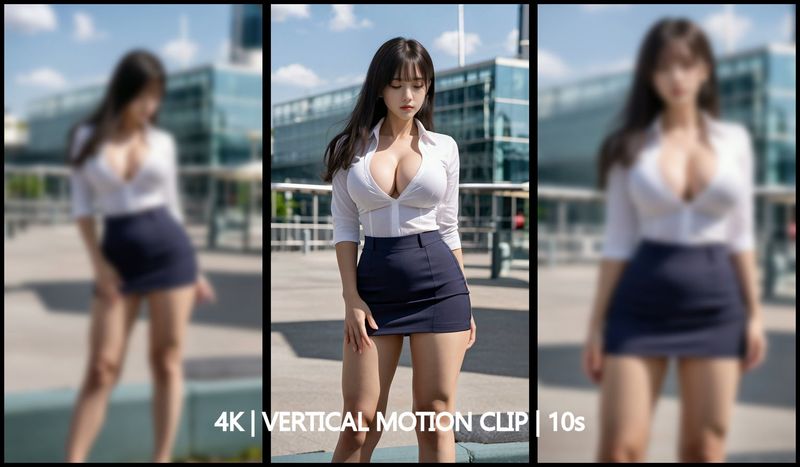 Flight Attendant – Modern Public Motion Portrait (10s, 4K Vertical, 60fps)