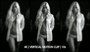 Heather – Retro Black &amp; White Motion Portrait (10s, 4K Vertical, 60fps)