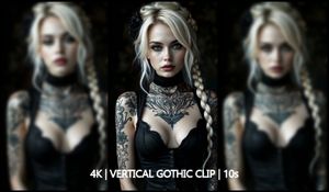 Beauty in the Shadows – Blonde Gothic Portrait (10s, 4K Vertical, 60fps)