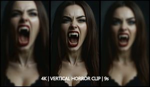 Vampire Liz – Blowing Steam Close-Up (9s, 4K Vertical, 60fps)