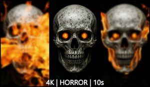 Horror Skulls Come Alive – 4K Seamless Video Pack (with Mobile Previews)