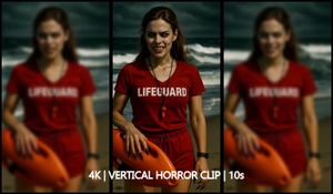 Lifeguard Vampire at the Beach – Dark Rituals Portrait (10s, 4K Vertical, 60fps)
