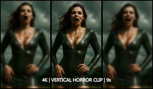 Vampire Femme – Latex Outdoor Portrait (9s, 4K Vertical, 60 fps)