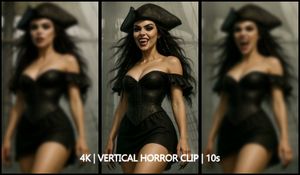 Pirate Vampire on Ship Deck – Dark Rituals Portrait (10s, 4K Vertical, 60fps)
