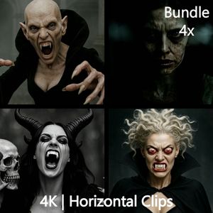 Fangs Getting Close3 Bundle (4x, 4K Horizontal, 30fps)