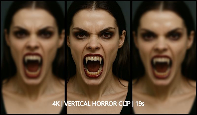 Open-Mouth Vampire – Dark Rituals Portrait (19s, 4K Vertical, 60fps)