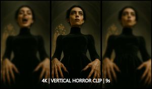 Unique Vampire in Church – Dark Rituals Portrait (9s, 4K Vertical, 60fps)