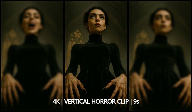 Unique Vampire in Church – Dark Rituals Portrait (9s, 4K Vertical, 60fps)