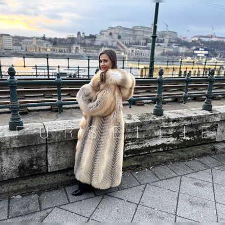 Szabina in full lenght red fox fur pack#2 (346)