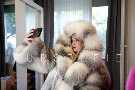 Olivia in red and shadow fox fur (216)