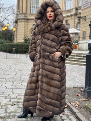Szabina in luxurious full lenght sable fur (343)