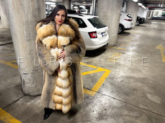 Szabina in full lenght red fox fur pack#1 (344)