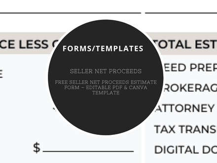 Free Seller Net Proceeds Estimate Form – Editable PDF &amp; Canva Template