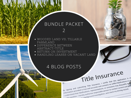 Bundle Pack # 2 - 4 Blog Posts - How to Handle Leases, Investment, Title Insurance/Abstract, Wooded 