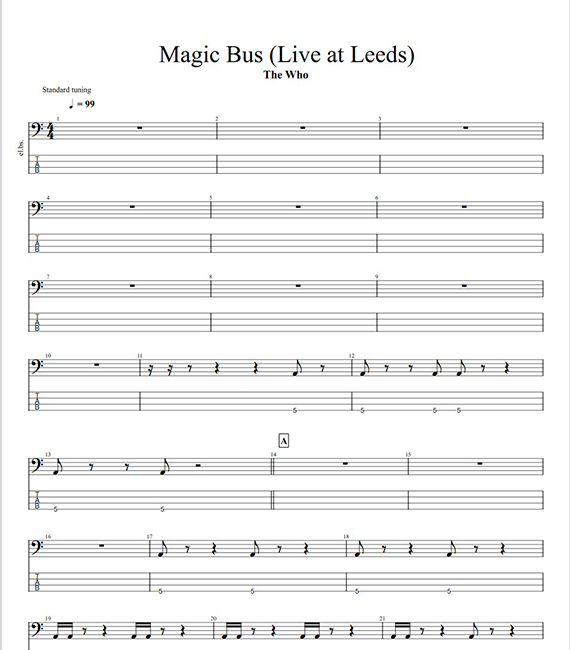 THE WHO LIVE AT LEEDS バンドスコア