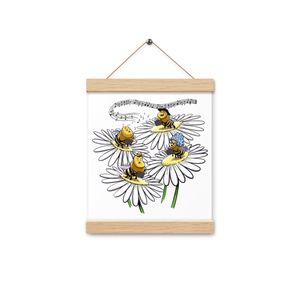Drone Matte Poster w/Hanger - Oak or Black