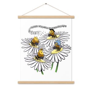 Drone Matte Poster w/Hanger - Oak or Black