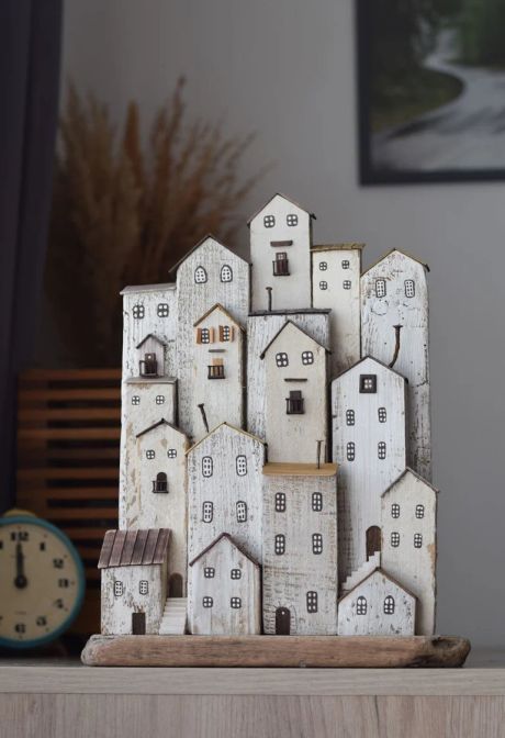 Interior composition driftwood, key holder, painting