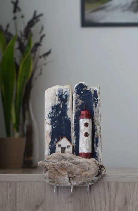Key holder driftwood “Lighthouse”