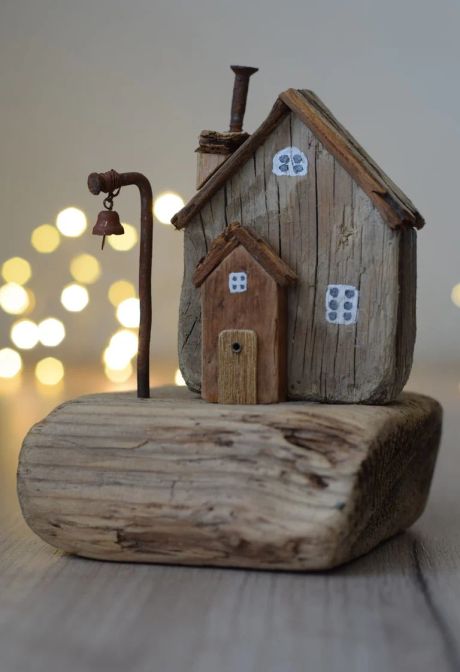 Interior composition driftwood, cabin