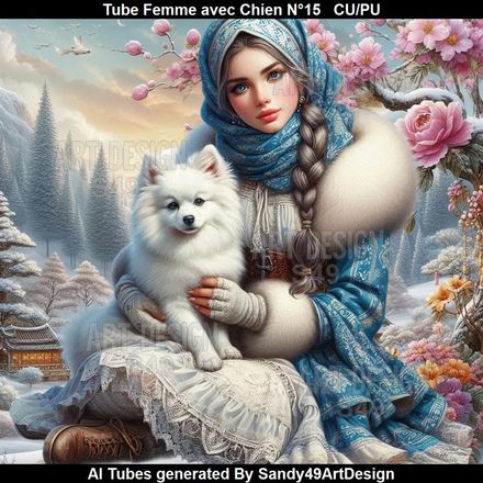 SAD - Tube Femme avec chien N°15