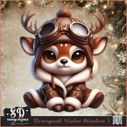 SD - AI CU Steampunk Winter Reindeer 1