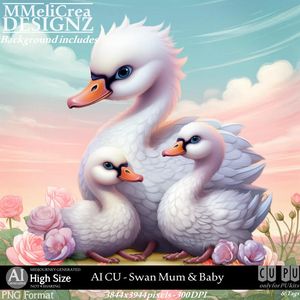 MMD - AI - CU Swan Mum &amp; Baby