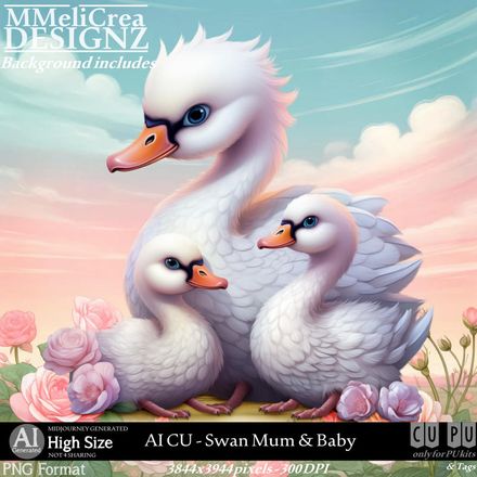 MMD - AI - CU Swan Mum &amp; Baby