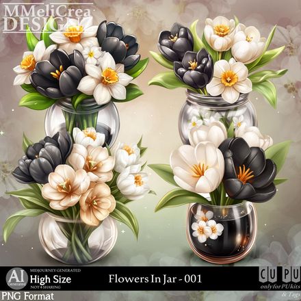 MMD - AI - Flowers In Jar - CU001