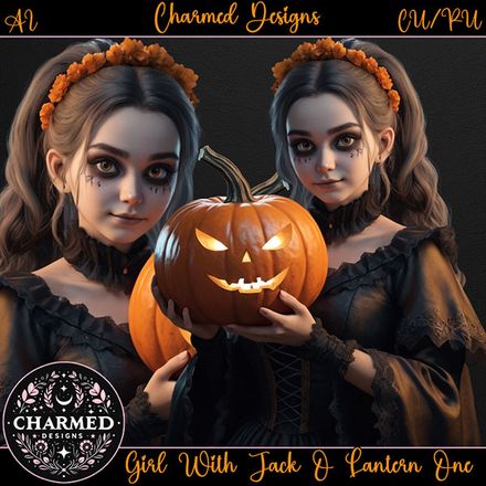 CD- Girl With Jack O Lantern One