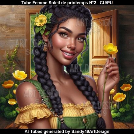 SAD - Tube Femme Soleil de printemps N°2
