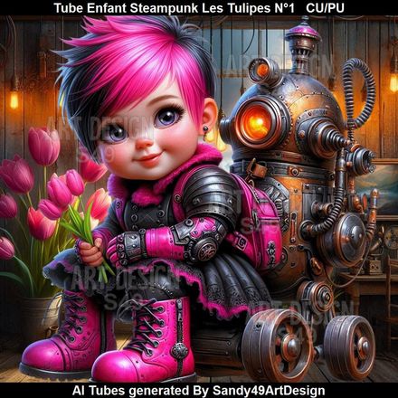 SAD - Tube Enfant Steampunk Les Tulipes N°1