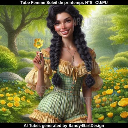 SAD - Tube Femme Soleil de printemps N°5