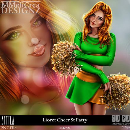 MMD - CLASSIC - Tube - CU Lioret Cheer St Patty (PNG Format)