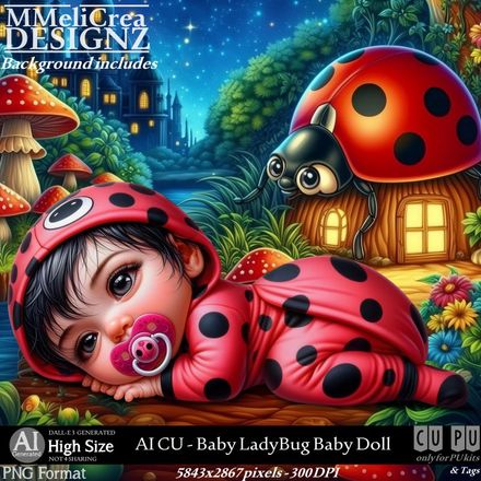 MMD - AI - Baby LadyBug Baby Doll