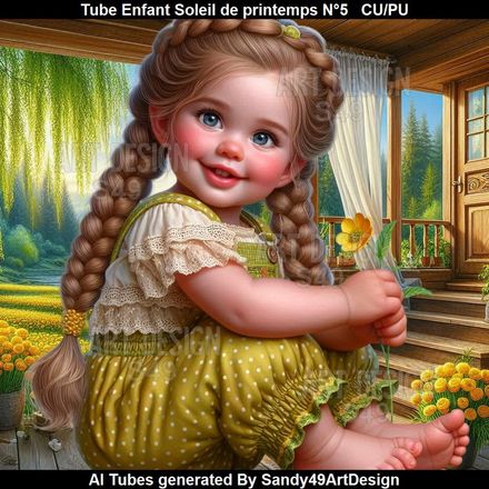 SAD - Tube Enfant Soleil de printemps N°5