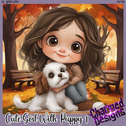 CD- Cute Girl With Puppy 1