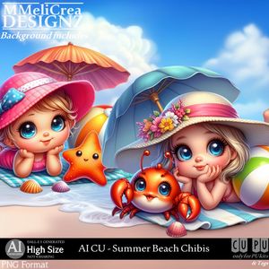 MMD - AI - CU Summer Beach Chibis