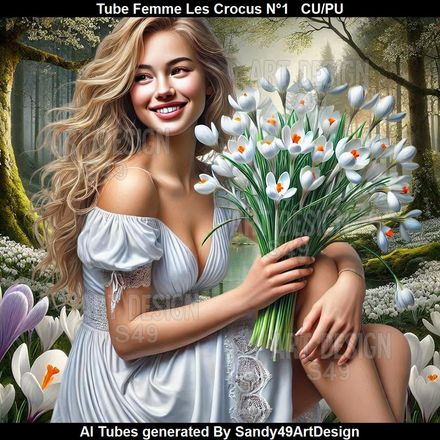 SAD - Tube Femme Les Crocus N°1