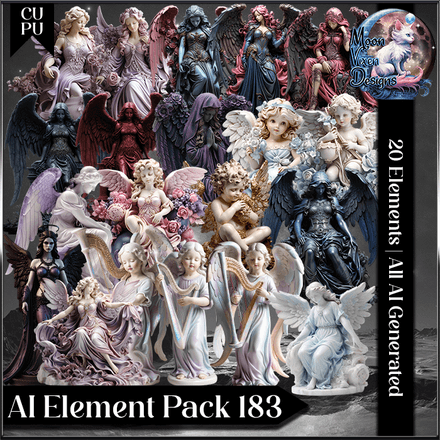 MVD - AI Element Pack 183 Angel Statues